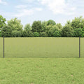 Recinzione in rete saldata con palo 100 x 0,6 m acciaio PVC grigio