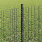 Recinzione in rete saldata con palo 100 x 0,6 m - Acciaio rivestito PVC grigio