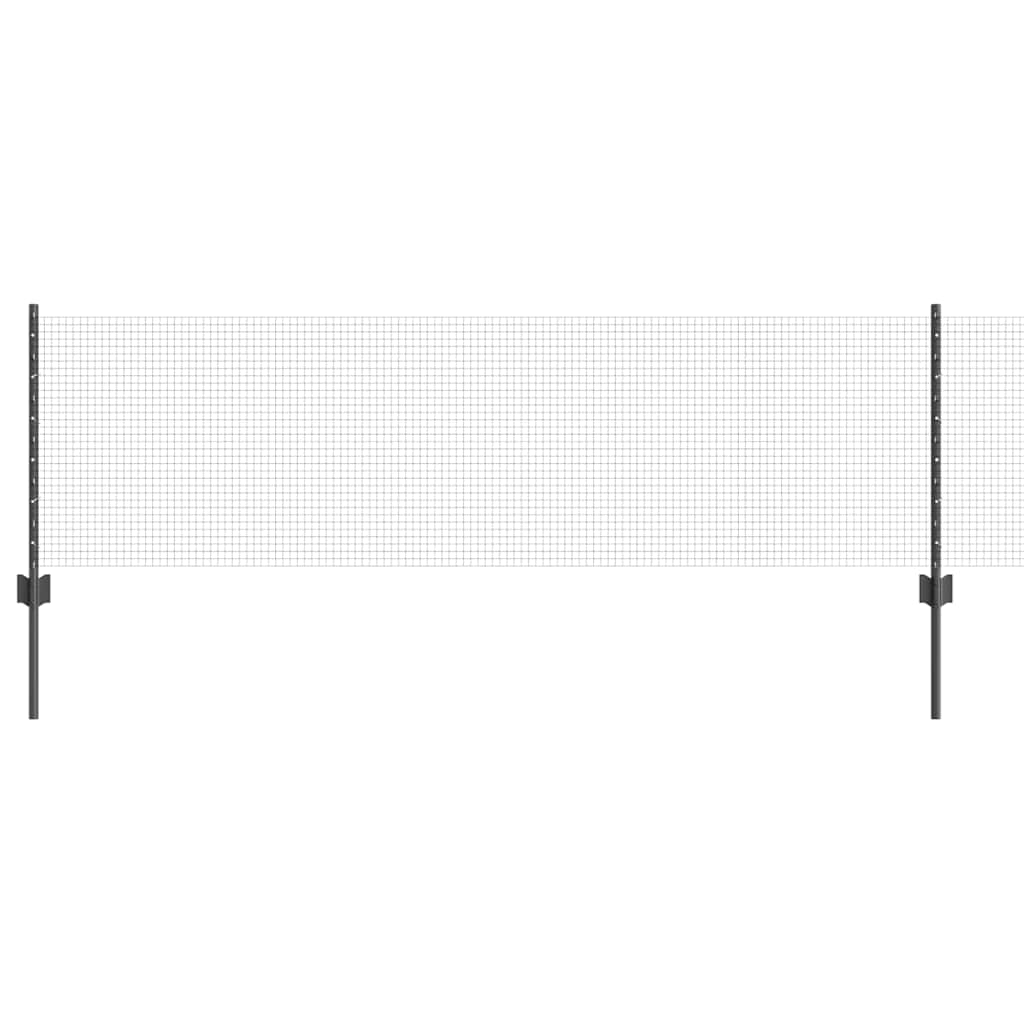 Recinzione in rete saldata con palo 100 x 0,6 m - Acciaio rivestito PVC grigio