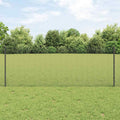 Recinzione in rete saldata con palo 100 x 0,8 m - Acciaio rivestito PVC grigio