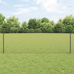 Recinzione in rete saldata con palo 100 x 0,8 m - Acciaio rivestito PVC grigio