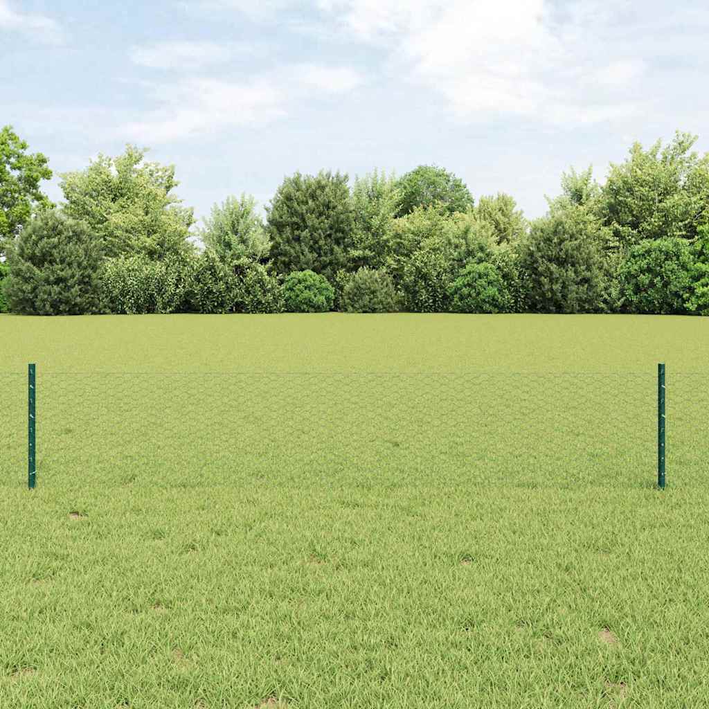 Recinzione in Rete Saldata Acciaio PVC Verde 10 x 0,4 m