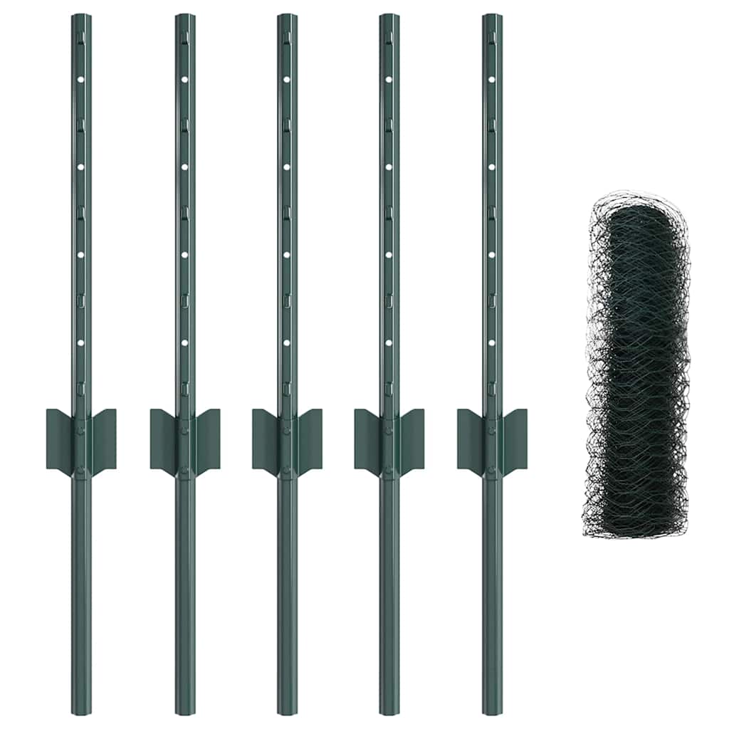 Recinzione in Rete Saldata Acciaio PVC Verde 10 x 0,4 m