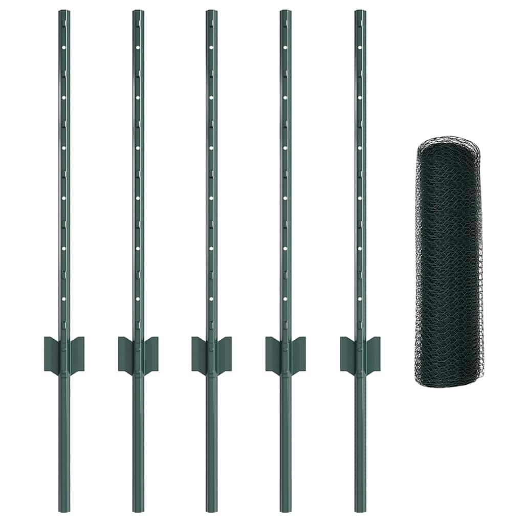 Recinzione in Rete Saldata 10 x 0,5 m - Acciaio Rivestito PVC Verde