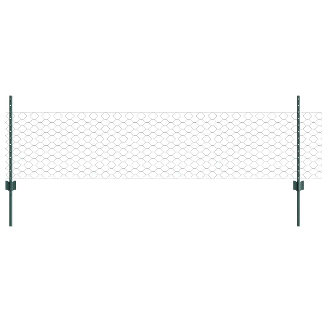 Recinzione in Rete Saldata 10 x 0,5 m - Acciaio Rivestito PVC Verde