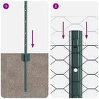 Recinzione in Rete Saldato 10 x 0,6 m - Acciaio Rivestito PVC Verde