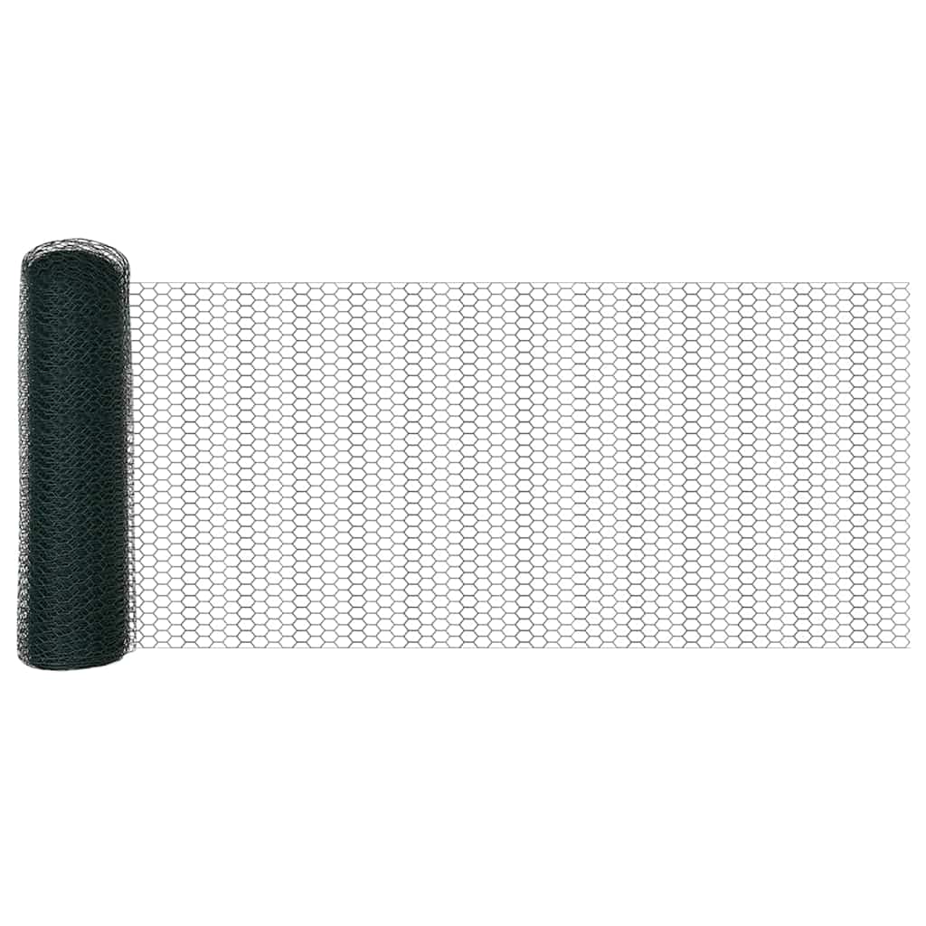 Recinzione in Rete Saldato Acciaio PVC 10 x 0,8 m Verde