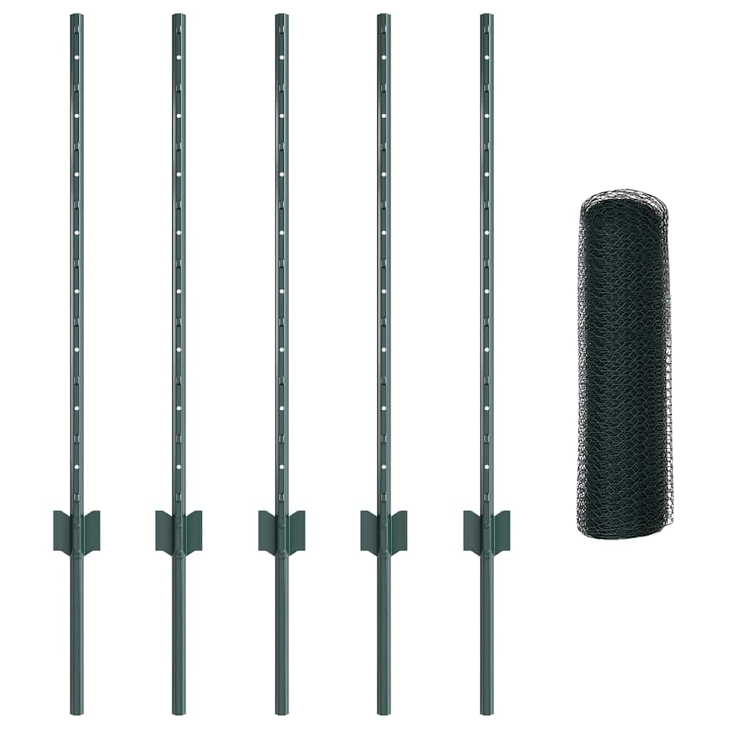 Recinzione in Rete Saldato 10 x 0,8 m - Acciaio Rivestito PVC Verde