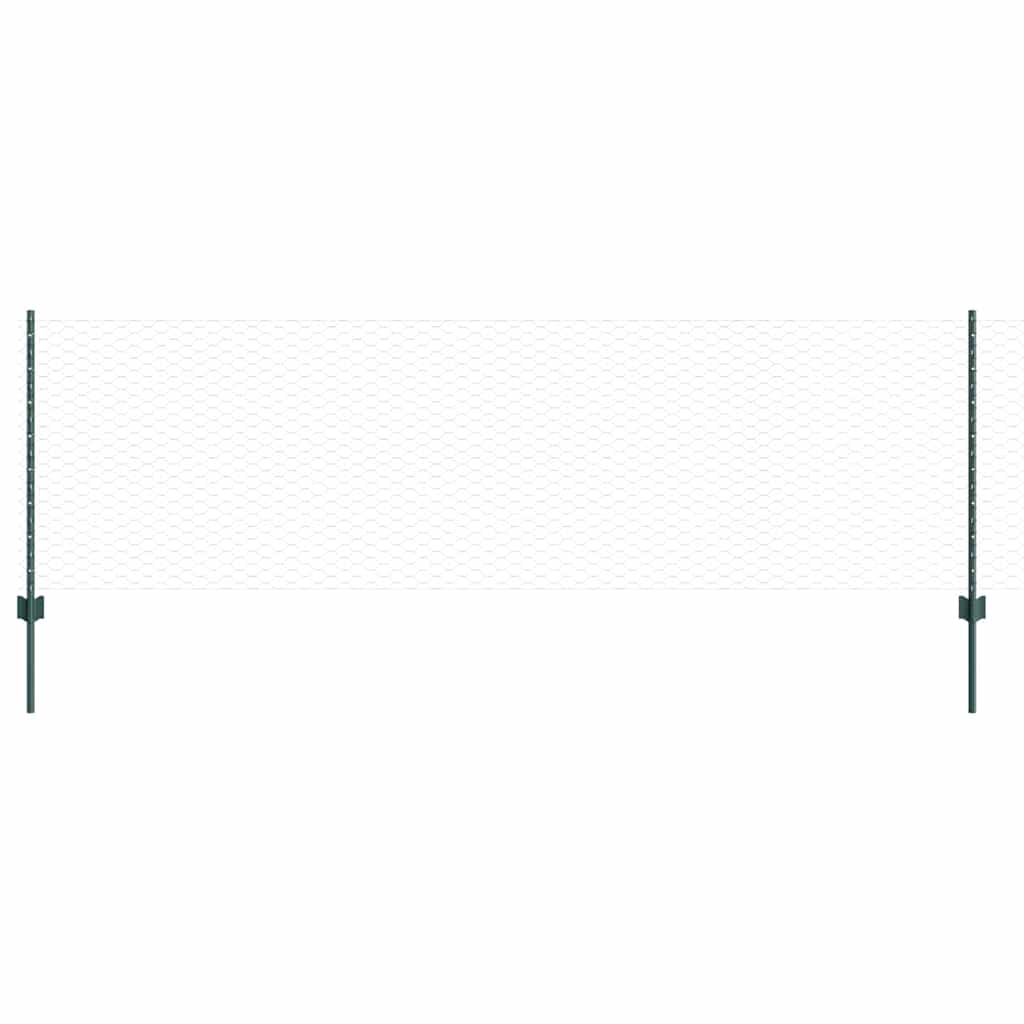 Recinzione in Rete Saldato Acciaio PVC Verde 10 x 0,8 m