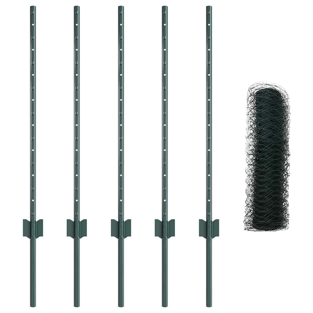 Recinzione in Rete Saldato Acciaio PVC Verde 10 x 0,8 m