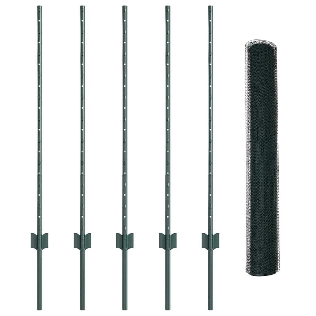 Recinzione in Rete Saldata 10 x 1 m - Acciaio Rivestito PVC Verde