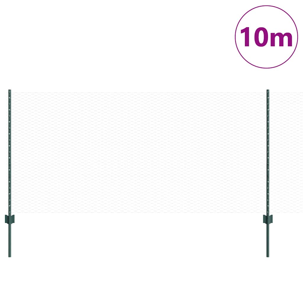 Recinzione in Rete Saldata 10 x 1 m - Acciaio Rivestito PVC Verde