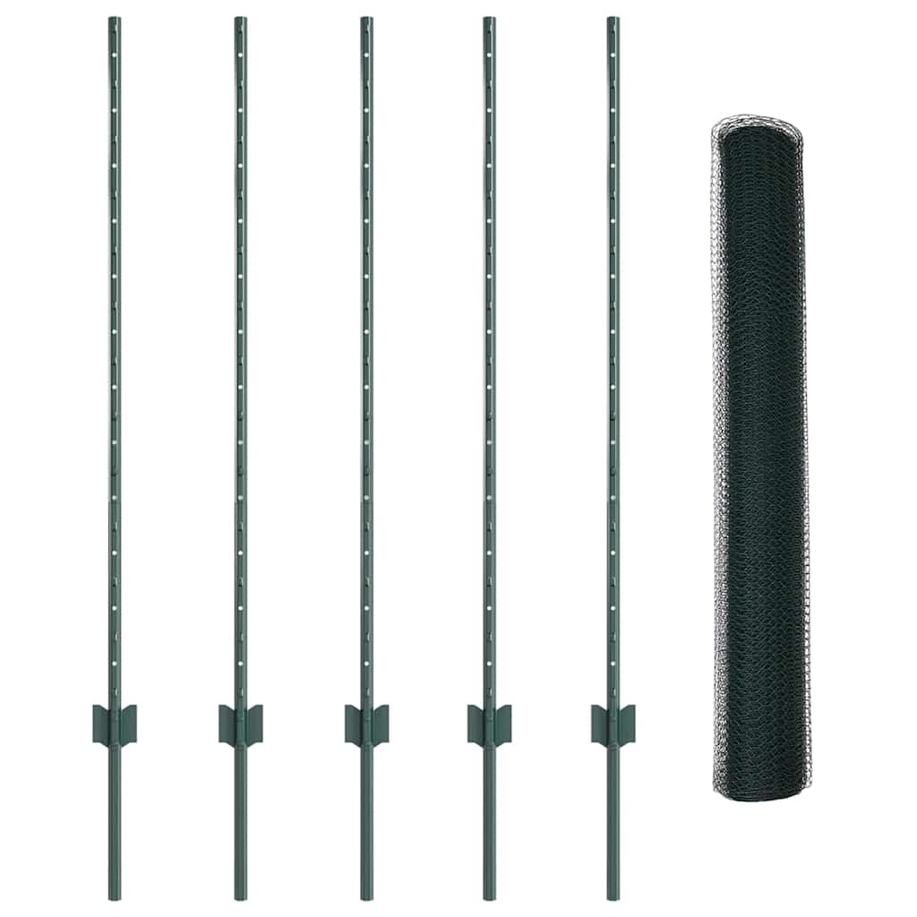 Recinzione in Rete Saldata Acciaio PVC Verde 10 x 1,2 m