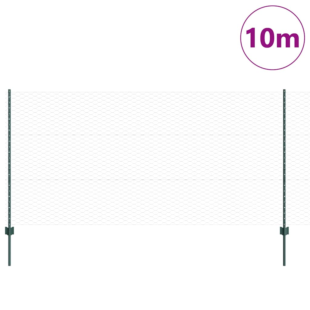 Recinzione in Rete Saldata 10 x 1,2 m - Acciaio Rivestito PVC Verde