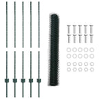 Recinzione in Rete Saldata Acciaio PVC 10 x 1,2 m Verde