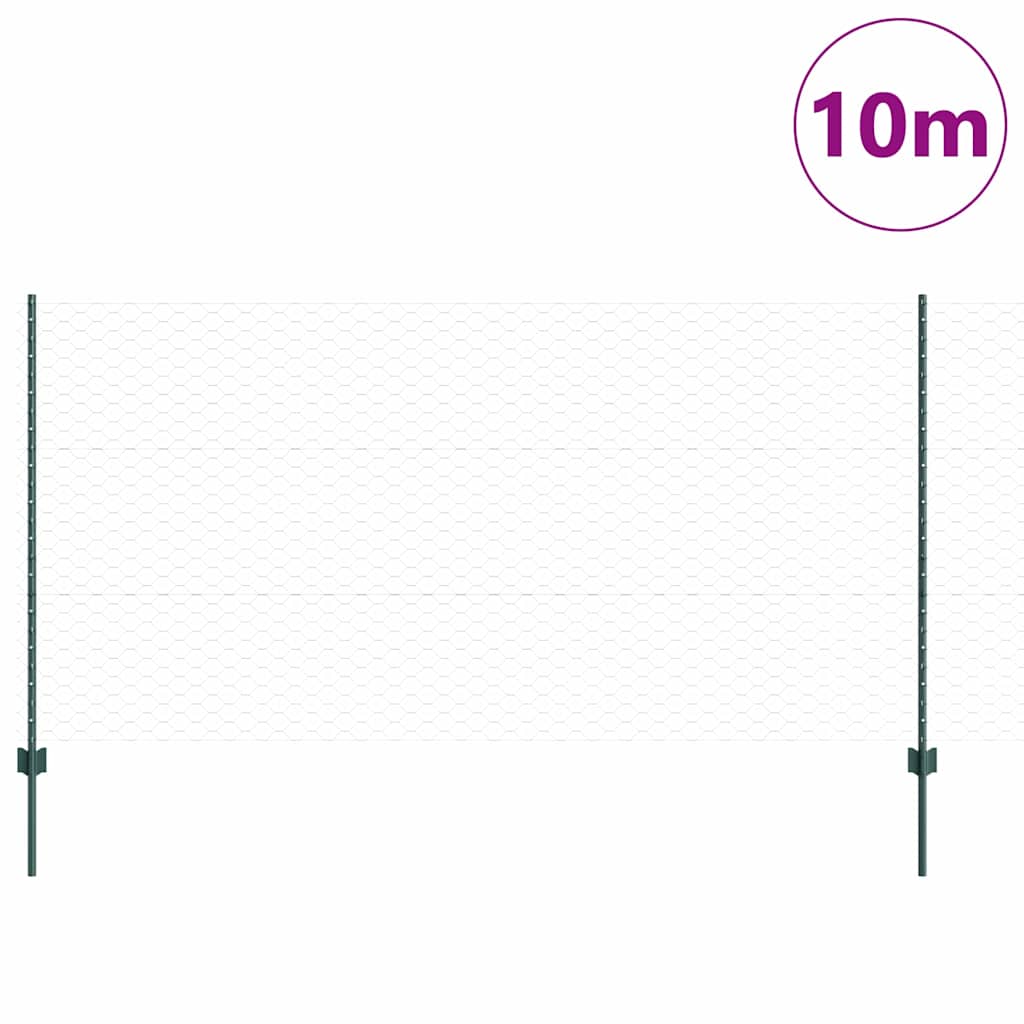 Recinzione in Rete Saldata Acciaio PVC 10 x 1,2 m Verde