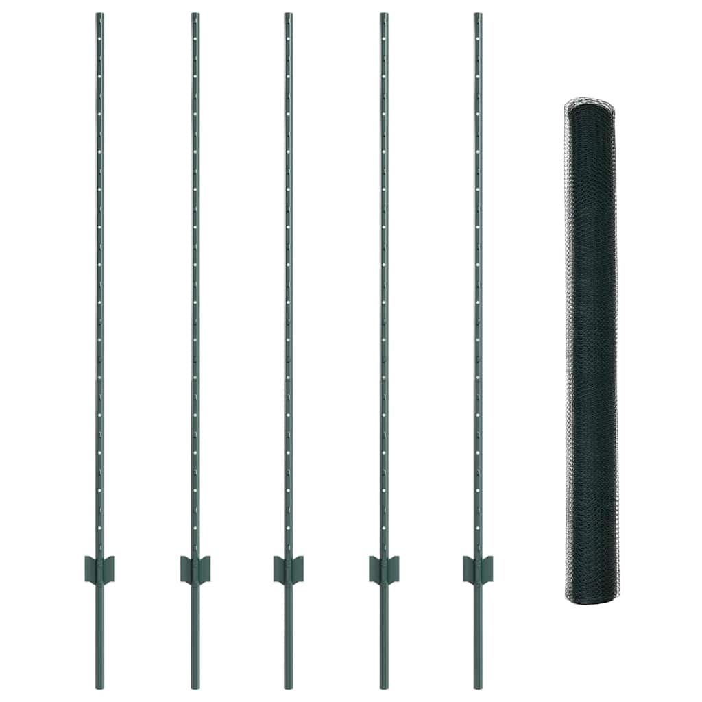 Recinzione in Rete Saldata 10 x 1,4 m - Acciaio Rivestito PVC Verde