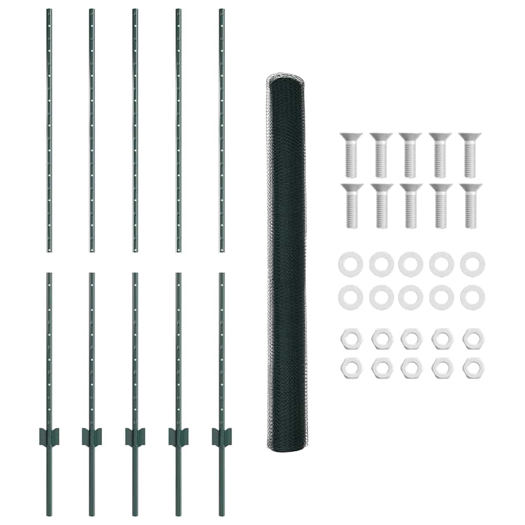 Recinzione in Rete Saldata 10 x 1,4 m - Acciaio Rivestito PVC Verde