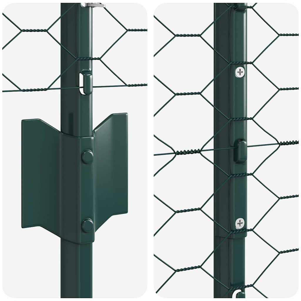 Recinzione in Rete Saldata Acciaio PVC 10 x 1,4 m Verde