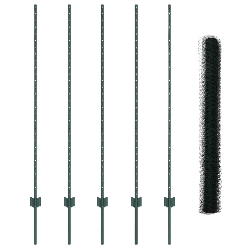 Recinzione in Rete Saldata Acciaio PVC 10 x 1,4 m Verde