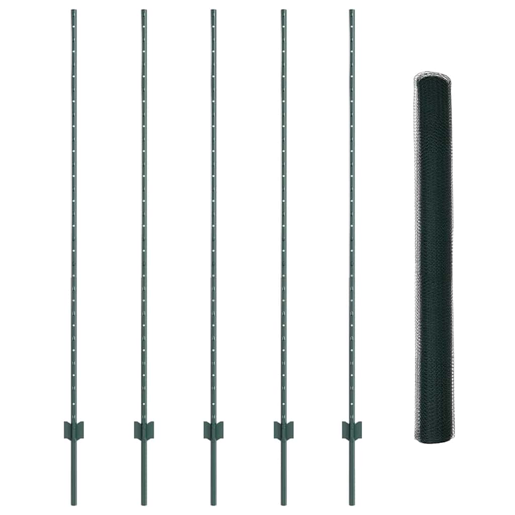 Recinzione in Rete Saldato 10 x 1,5 m - Acciaio Rivestito PVC Verde