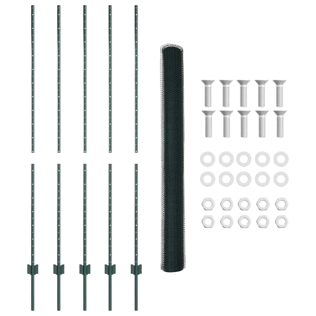 Recinzione in Rete Saldato 10 x 1,5 m - Acciaio Rivestito PVC Verde