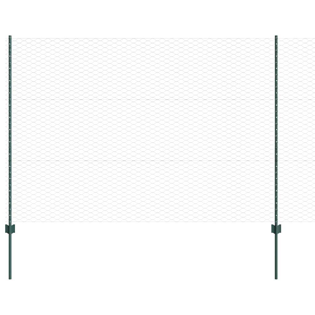 Recinzione in Rete Saldato 10 x 1,5 m - Acciaio Rivestito PVC Verde