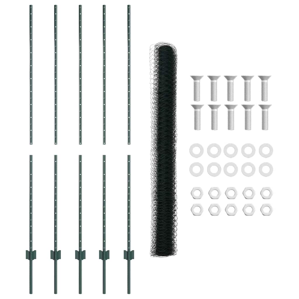 Recinzione in Rete Saldato 10 x 1,5 m - Acciaio Rivestito PVC Verde