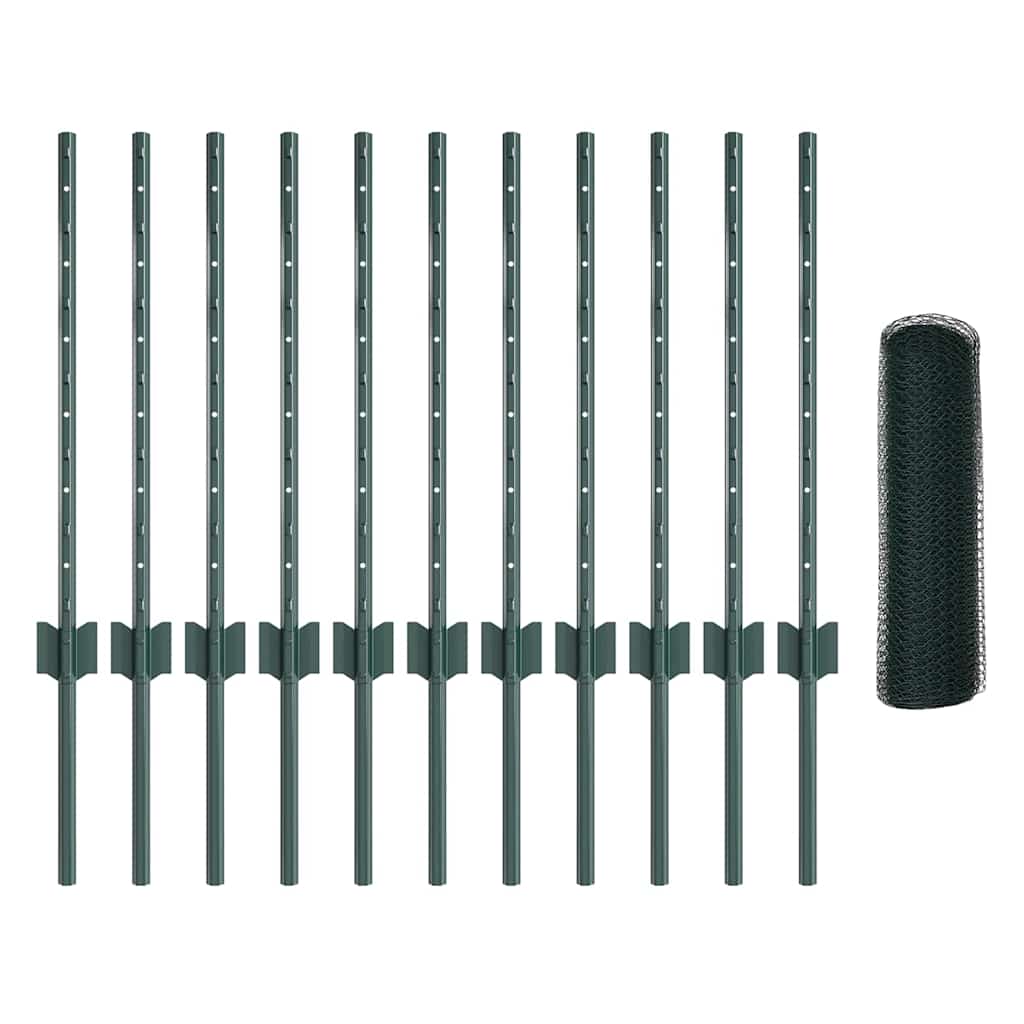 Recinzione in Rete Saldato 25 x 0,5 m - Acciaio Rivestito PVC Verde