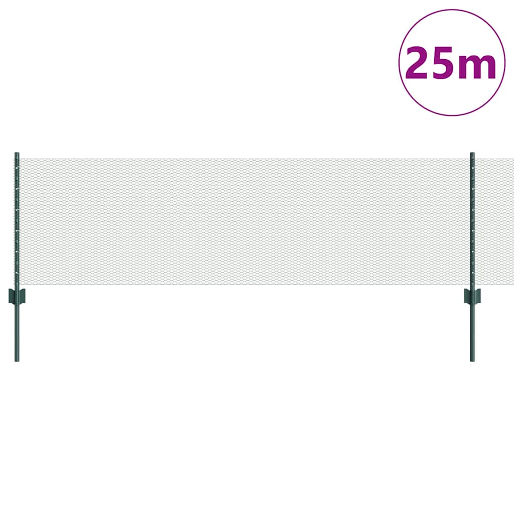 Recinzione in Rete Saldata Acciaio PVC 25 x 0,6 m