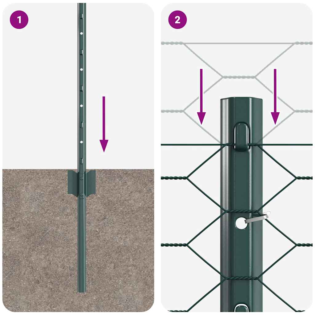 Recinzione in Rete Saldata Acciaio PVC 25 x 0,6 m