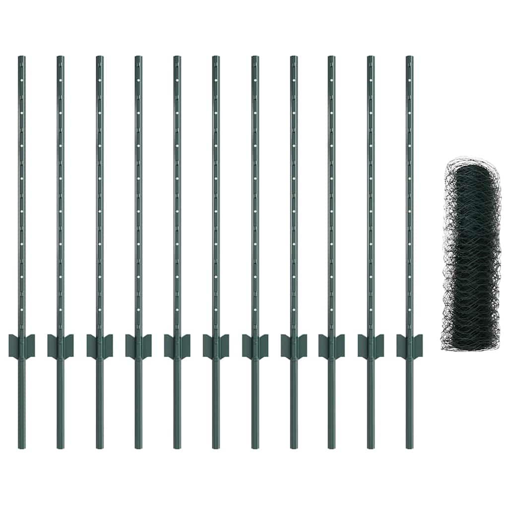 Recinzione in Rete Saldata 25 x 0,8 m - Acciaio Rivestito PVC Verde