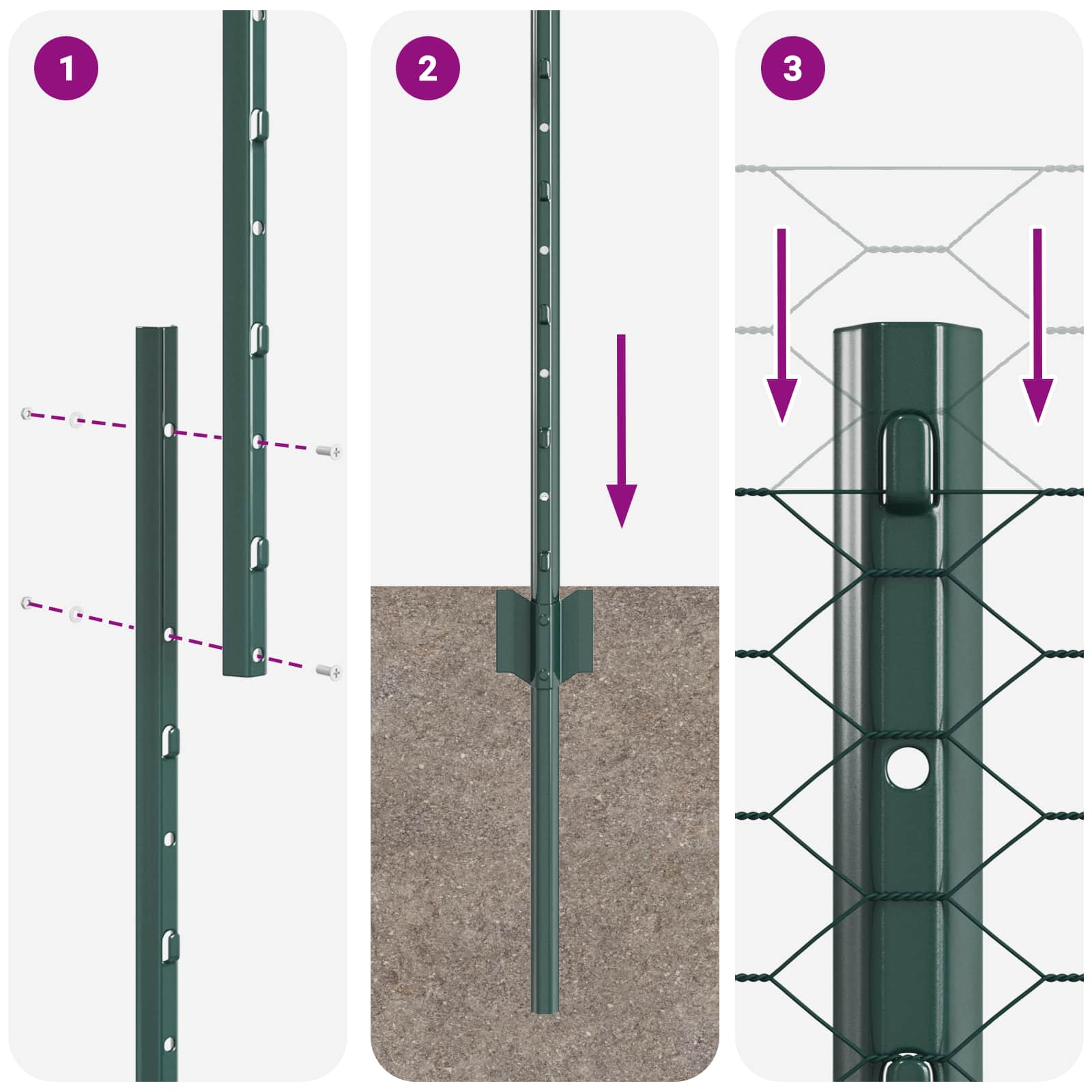 Recinzione in Rete Saldato Acciaio PVC 25 x 1 m