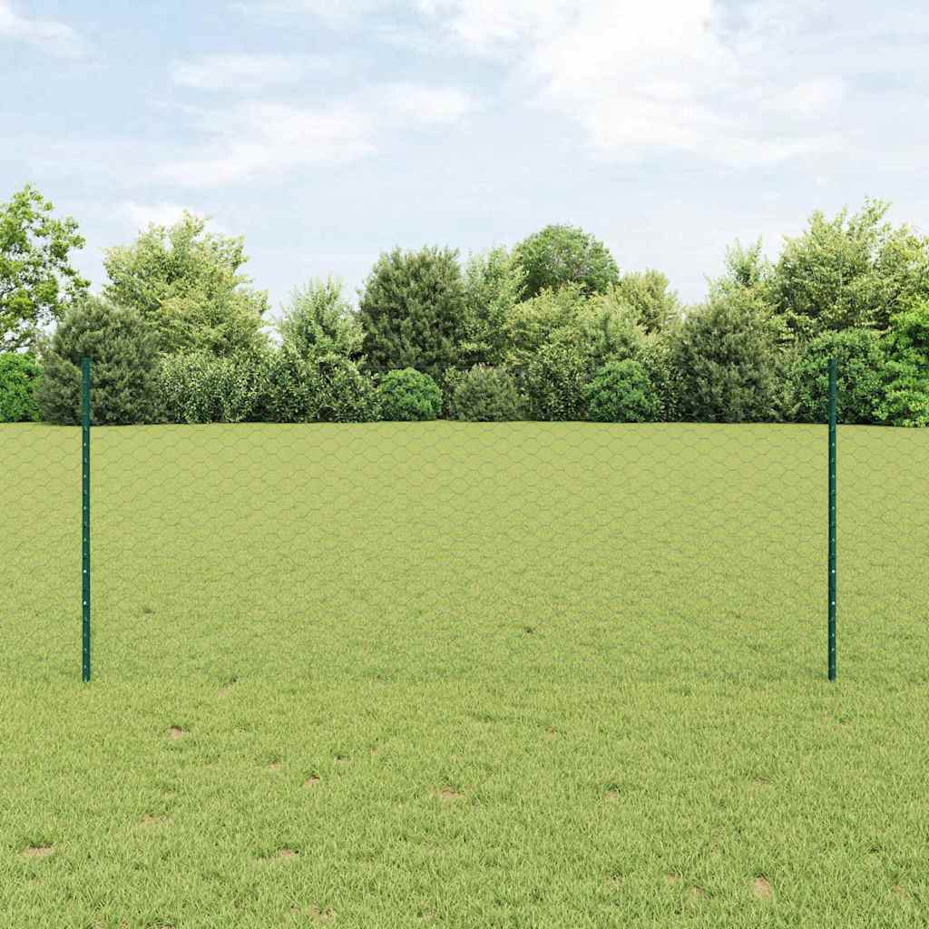 Recinzione in Rete Saldato Acciaio PVC 25 x 1 m Verde