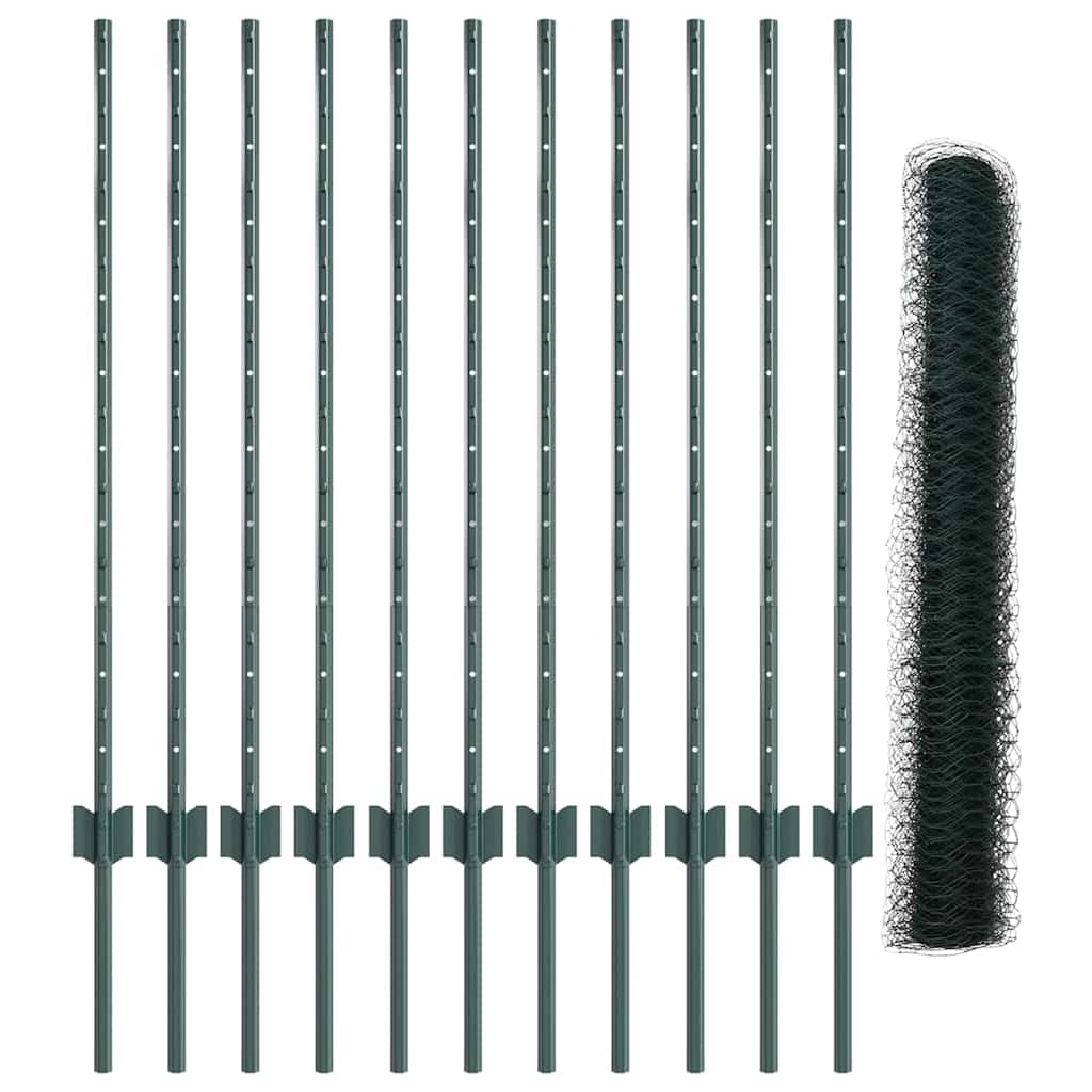 Recinzione in Rete Saldato Acciaio PVC 25 x 1 m Verde
