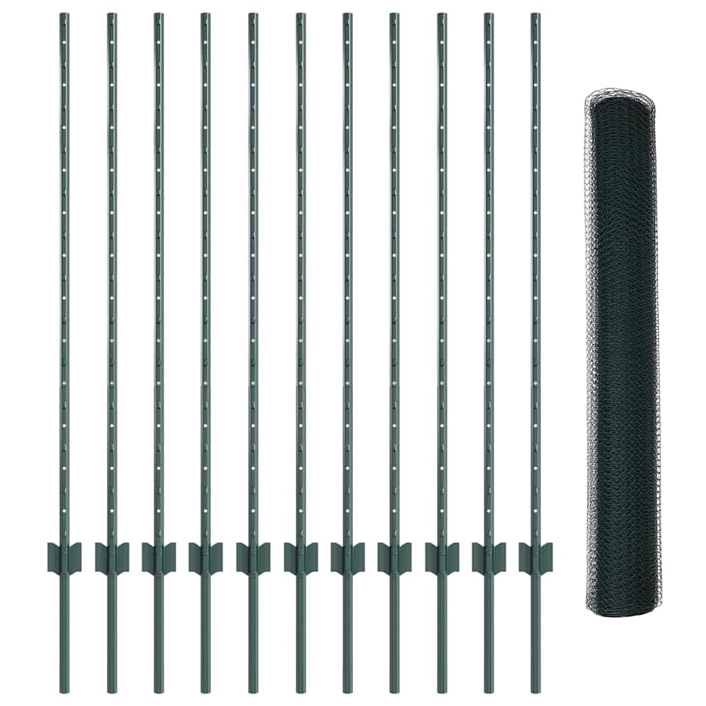Recinzione in Rete Saldato Acciaio PVC 25 x 1,2 m Verde