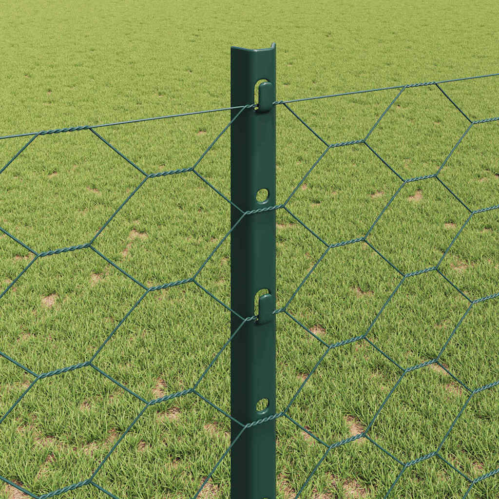 Recinzione in Rete Saldato Acciaio PVC Verde 25 x 1,2 m