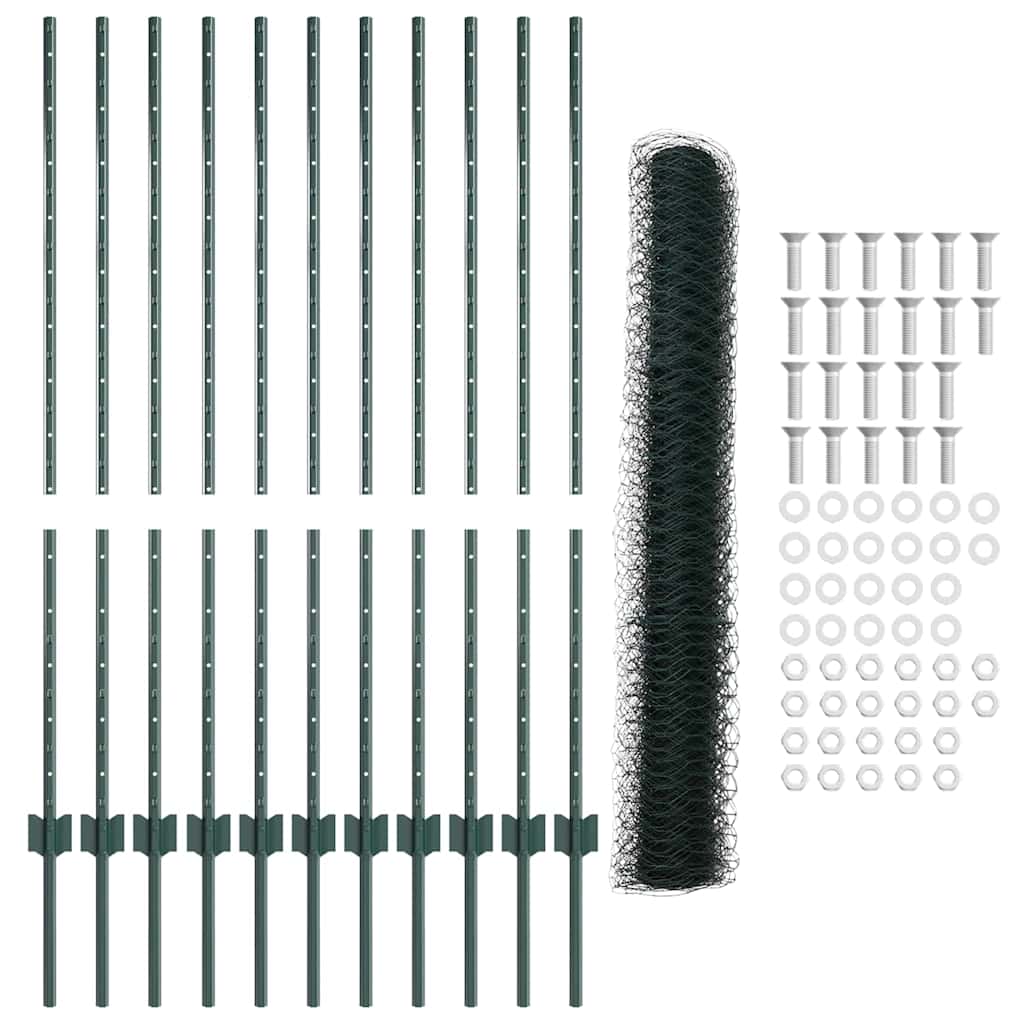 Recinzione in Rete Saldato Acciaio PVC Verde 25 x 1,2 m