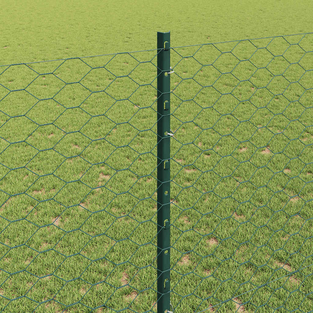 Recinzione in Rete Saldato Acciaio PVC 25 x 1,4 m Verde