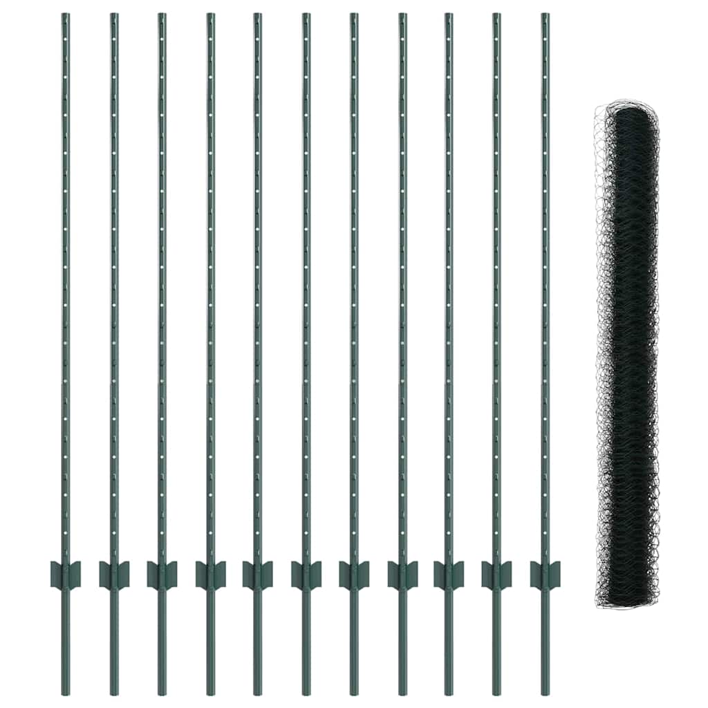 Recinzione in Rete Saldato Acciaio PVC 25 x 1,4 m Verde