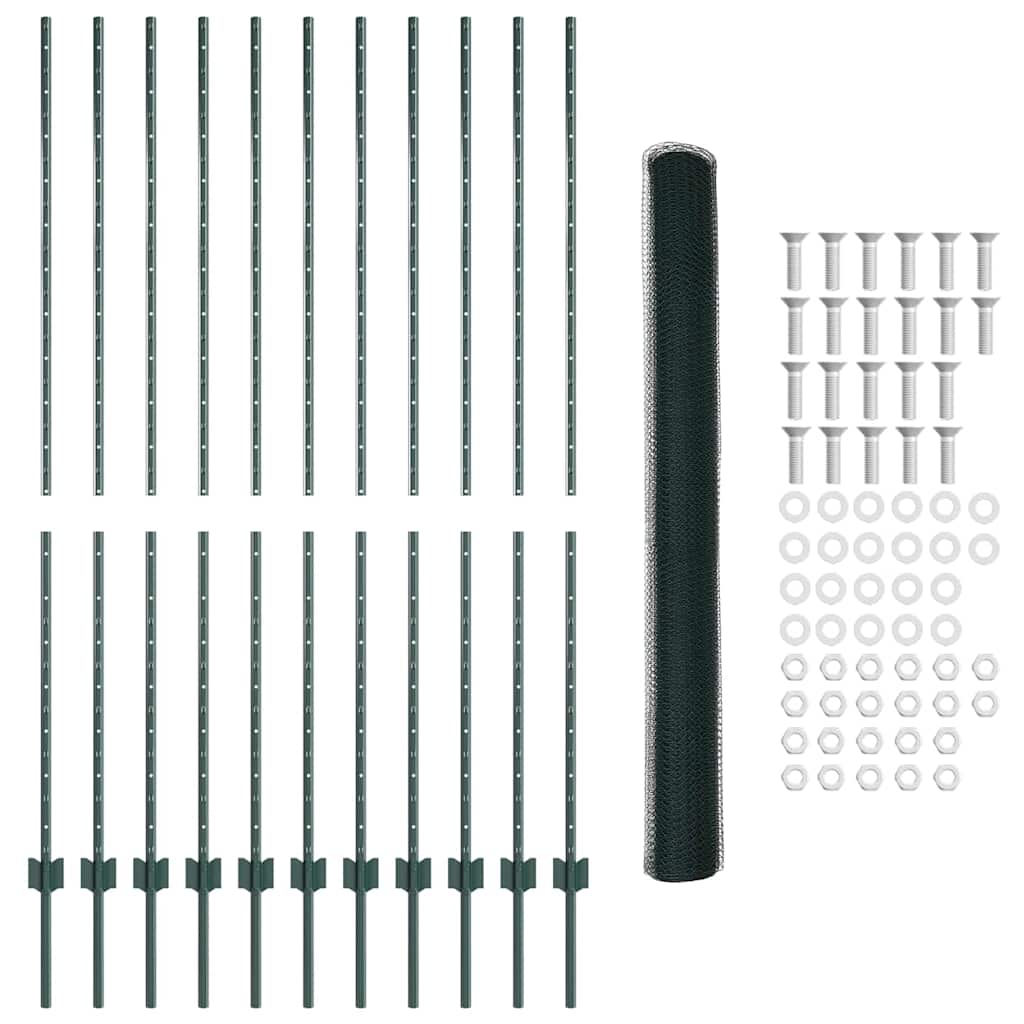 Recinzione in Rete Saldato 25 x 1,5 m - Acciaio Rivestito PVC Verde