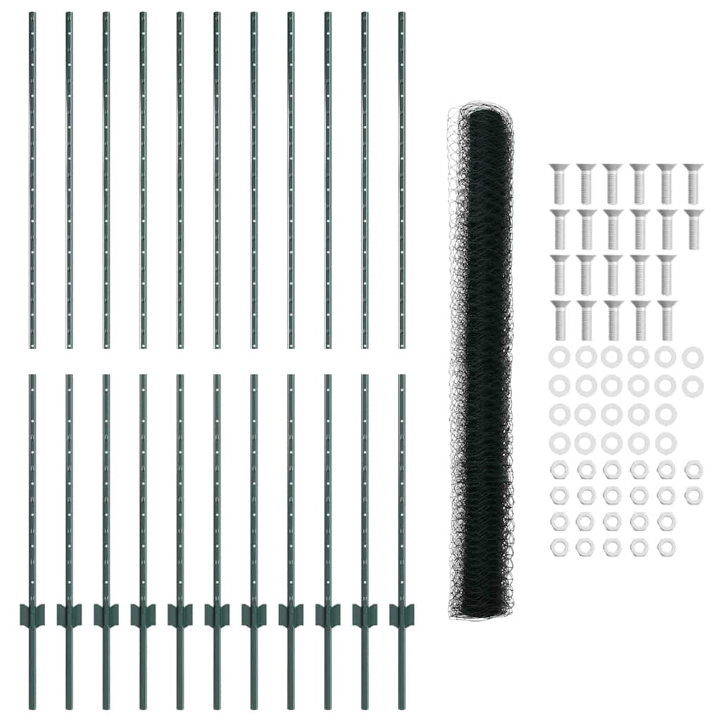 Recinzione in Rete Saldato 25 x 1,5 m - Acciaio Rivestito PVC Verde