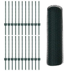 Recinzione in Rete Saldato Acciaio PVC Verde 50 x 0,5 m
