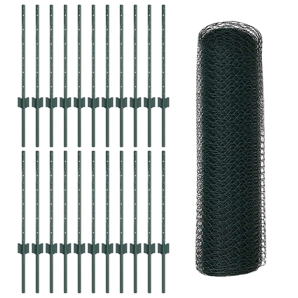 Recinzione in Rete Saldata 50 x 0,6 m - Acciaio Rivestito PVC Verde