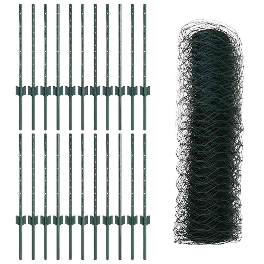 Recinzione in Rete Saldata 50 x 0,6 m - Acciaio Rivestito PVC Verde