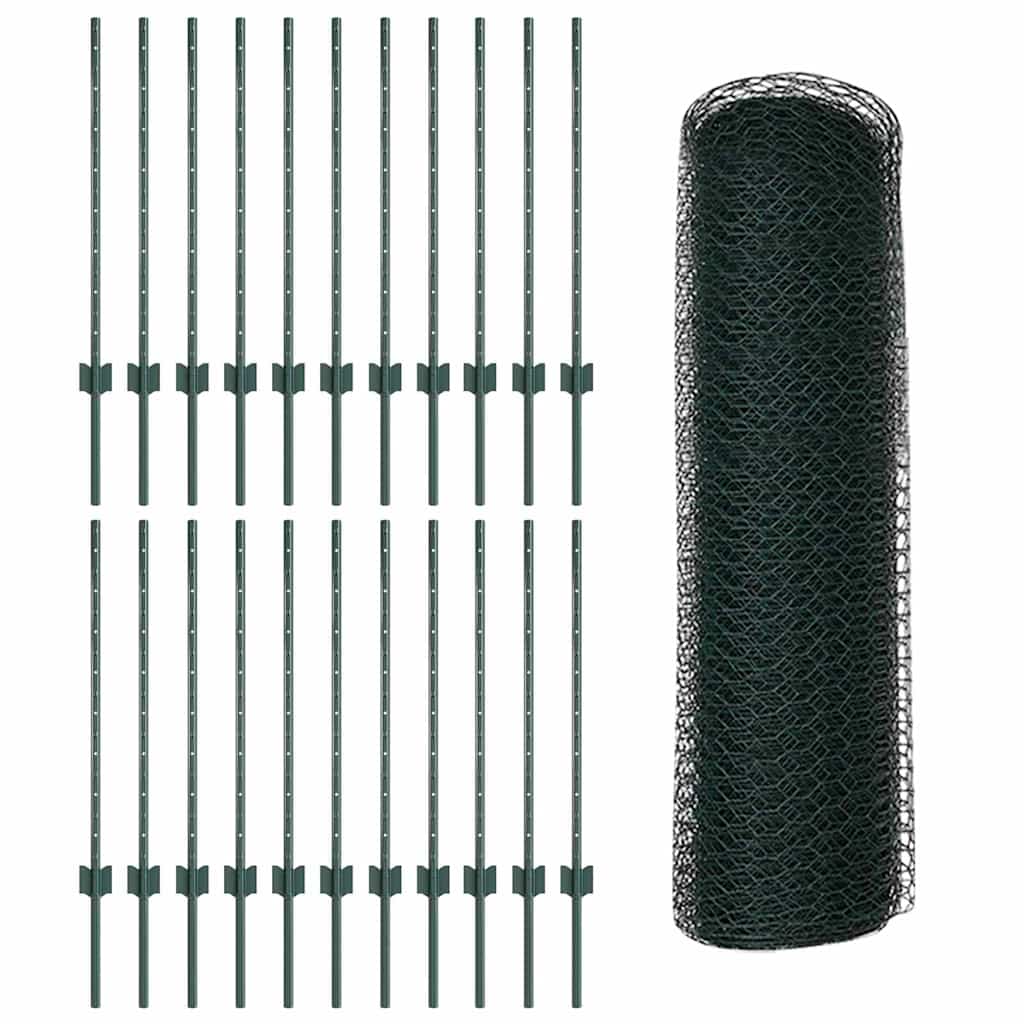 Recinzione in Rete Saldata 50 x 0,8 m - Acciaio Rivestito PVC Verde