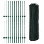 Recinzione in Rete Saldata 50 x 0,8 m - Acciaio Rivestito PVC Verde