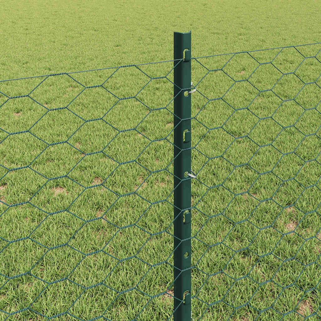 Recinzione in Rete Saldata Acciaio PVC 50 x 0,8 m Verde