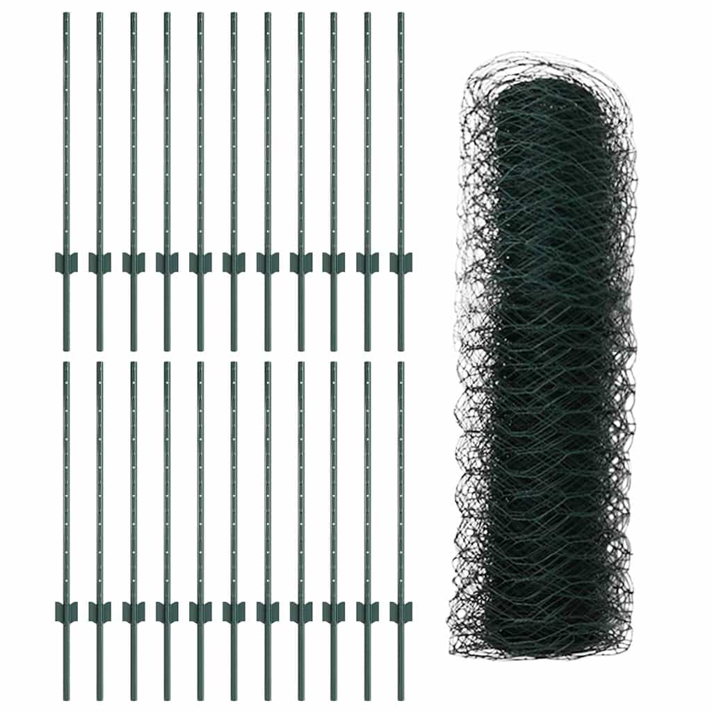 Recinzione in Rete Saldata 50 x 0,8 m - Acciaio Rivestito PVC Verde