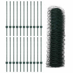 Recinzione in Rete Saldata 50 x 0,8 m - Acciaio Rivestito PVC Verde